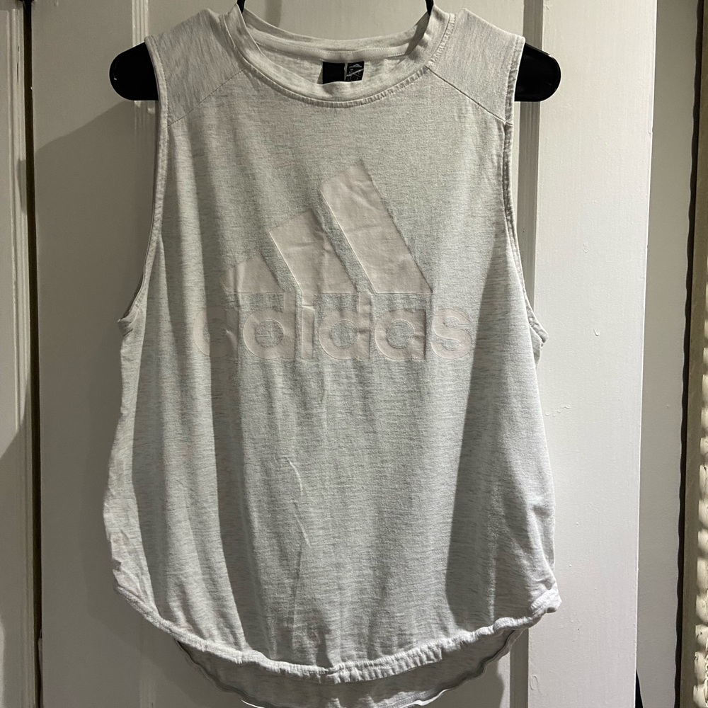 Light gray Adidas tank top